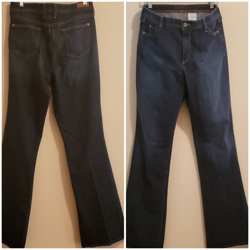 Eddie Bauer Bootcut Dark Wash Tall Jean's, Sz 12T